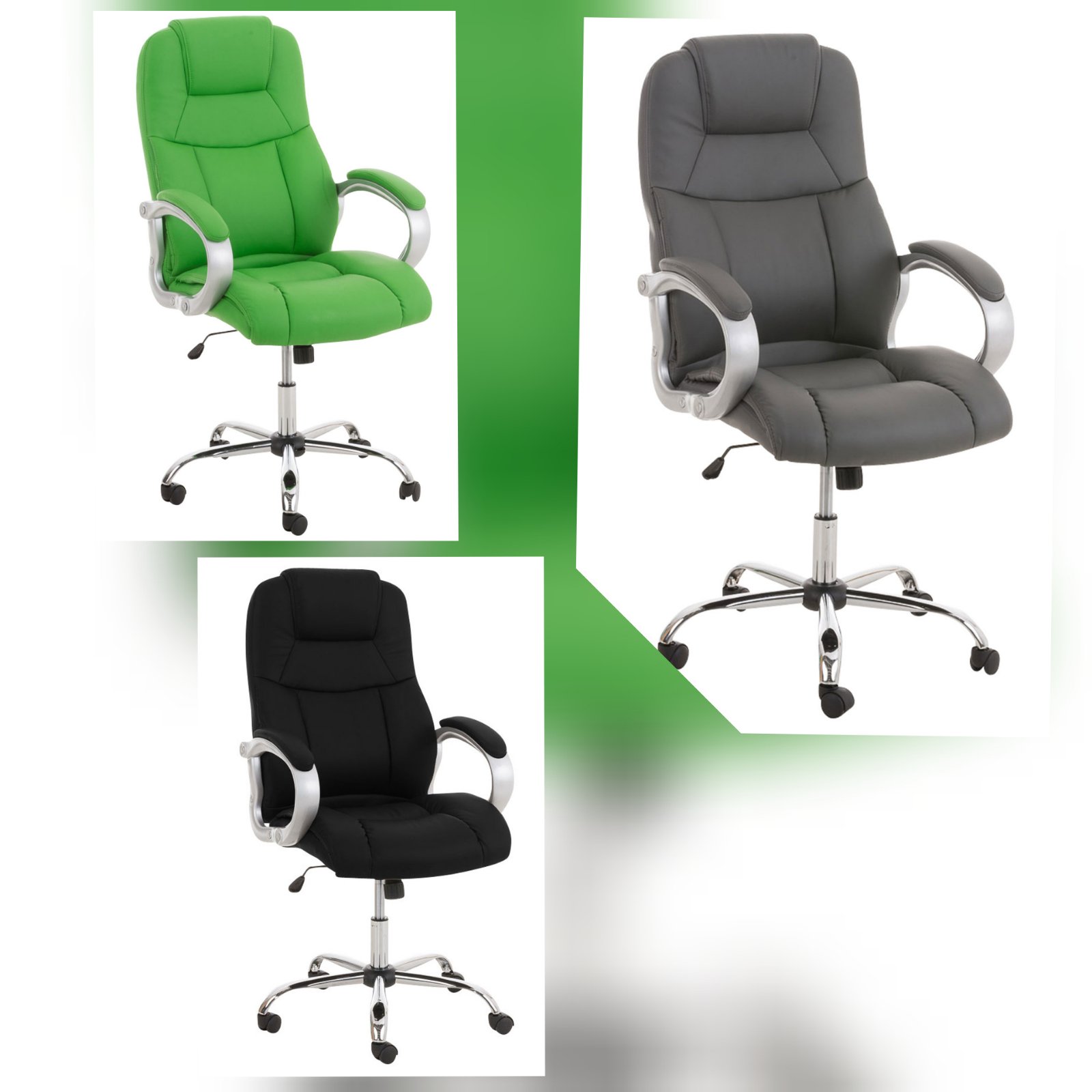 Big Apol dönthető , nagy teherbírású irodai szék - fekete , szürke vagy zöld színben
